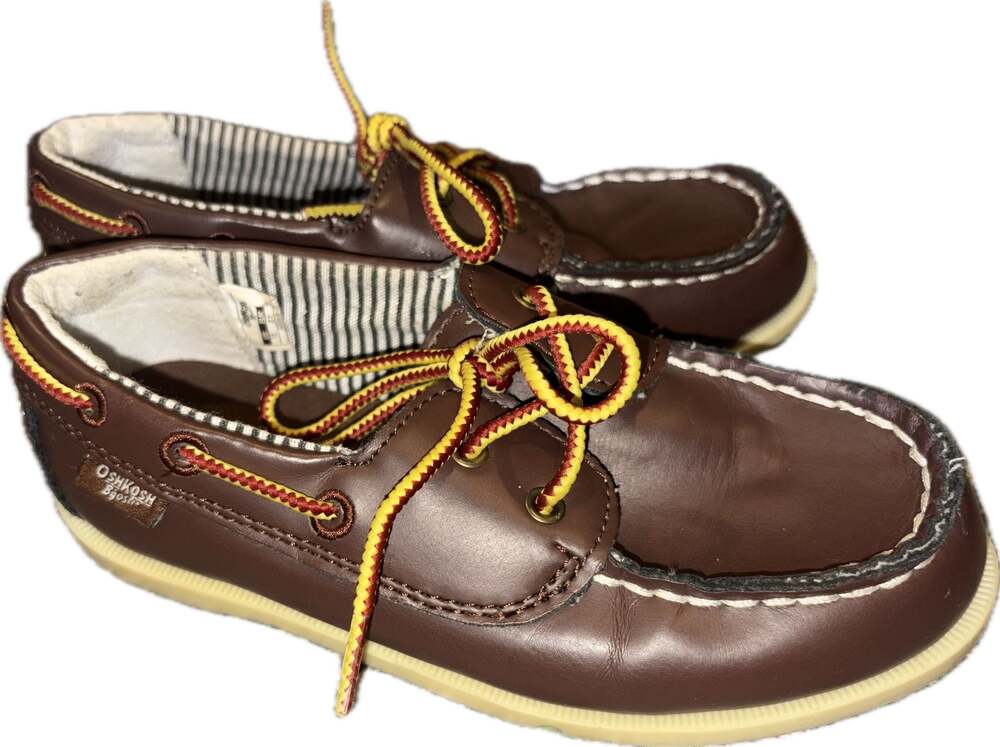 OshKosh B'gosh Alex Brown Boat Shoes Size 13